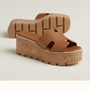 Hermes Eze 30 Wedge Sandal 36